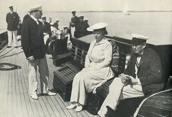 On the Britannia with King George and Sir Charles Cust, c1920, (1951). Creator: Unknown