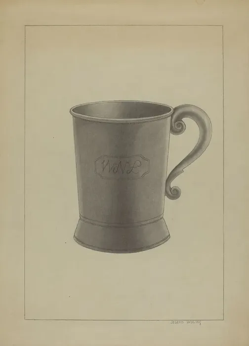 Framed Print : Britannia Mug, c. 1936. Creator: Joseph Wolins Framed Print : Britannia Mug, c. 1936. Creator: Joseph Wolins