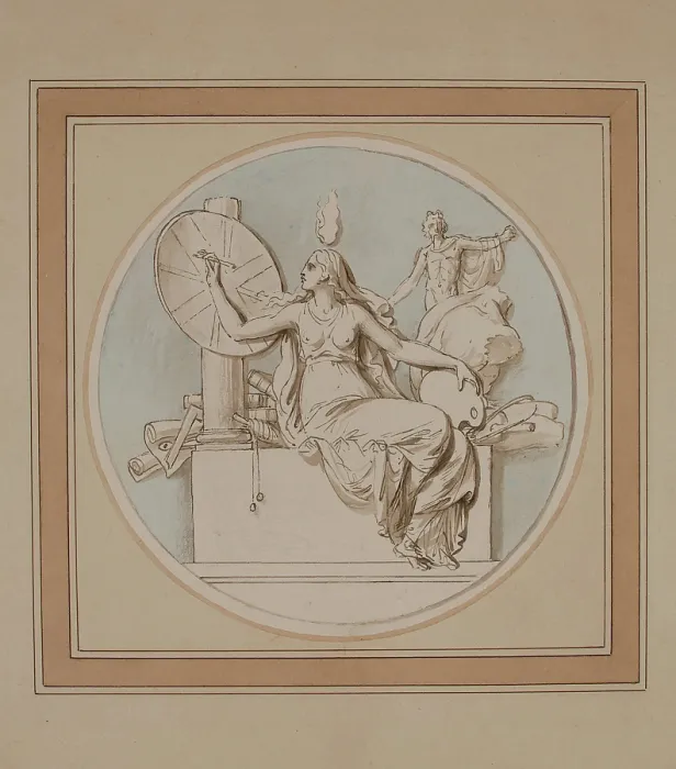 Framed Print : Britannia Protecting the Fine Arts, c1770s. Creator: Benjamin West Framed Print : Britannia Protecting the Fine Arts, c1770s. Creator: Benjamin West