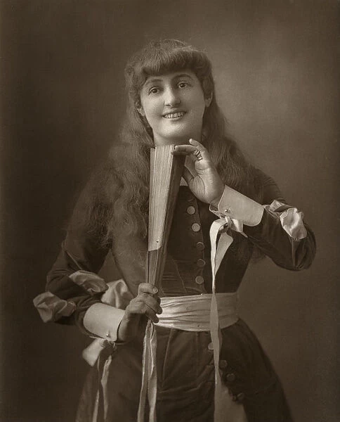 British actress Alice Atherton in Oliver Grumble, 1886. Artist: Barraud