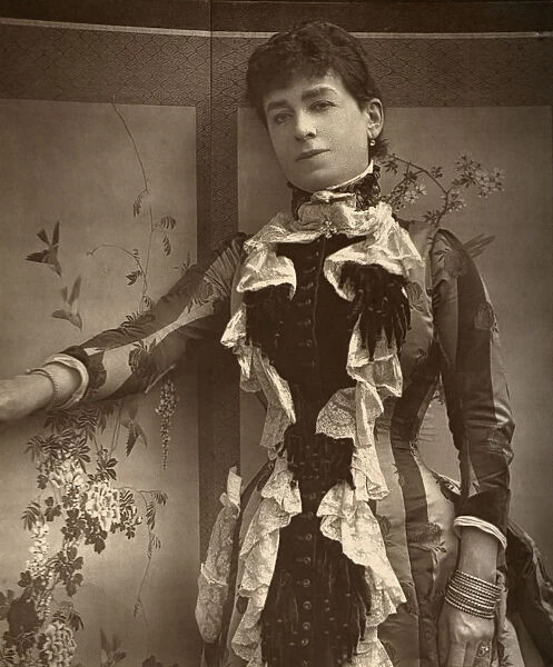 British actress Lady Monckton in Jim the Penman, 1886. Artist: Barraud