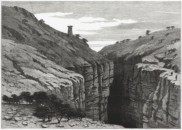 British-Afghan war, watchtower in the Khyber Pass on the Afghan border with India