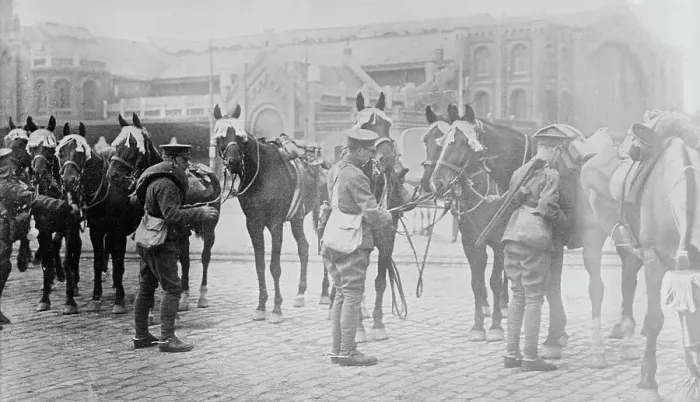 Framed Print : British in Boulogne, between c1914 and c1915. Creator: Bain News Service Framed Print : British in Boulogne, between c1914 and c1915. Creator: Bain News Service