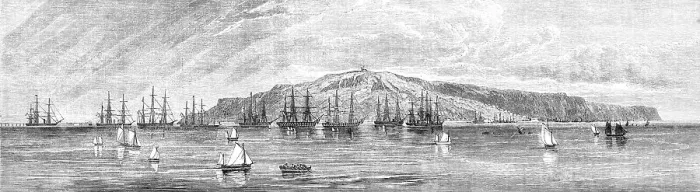 Framed Print : The British Channel Squadron in Portland Roads, 1865. Creator: Unknown Framed Print : The British Channel Squadron in Portland Roads, 1865. Creator: Unknown