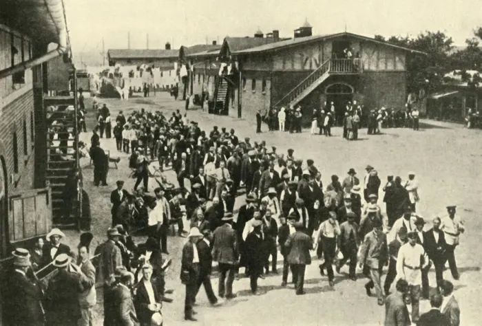 Framed Print : British Civilian Prisoners and their Quarters at Ruhleben, First World War, 1914-1918, (c1920) Framed Print : British Civilian Prisoners and their Quarters at Ruhleben, First World War, 1914-1918, (c1920)