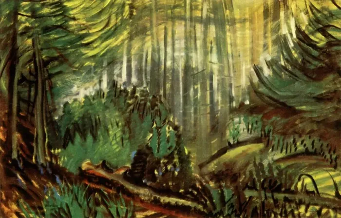 Framed Print : A British Columbian Forest, 1941. Creator: Emily Carr Framed Print : A British Columbian Forest, 1941. Creator: Emily Carr