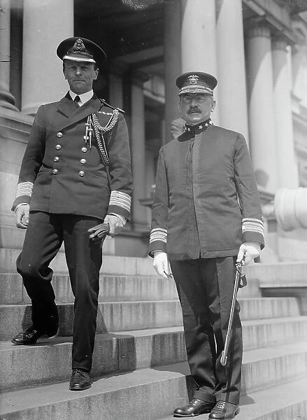 British Commission To U.S. - Gen. V.A. Lawford, Left, And Admiral Fletcher, U.S.N. 1917. Creator: Harris & Ewing. British Commission To U.S. - Gen. V.A. Lawford, Left, And Admiral Fletcher, U.S.N. 1917. Creator: Harris & Ewing