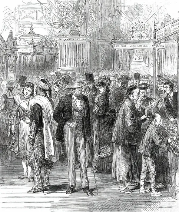 Framed Print : In the British Department of the American Centennial Exhibition...1876. Creator: Unknown Framed Print : In the British Department of the American Centennial Exhibition...1876. Creator: Unknown
