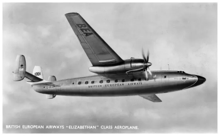 Framed Print : British European Airways Elizabethan class aeroplane, 20th century Framed Print : British European Airways Elizabethan class aeroplane, 20th century