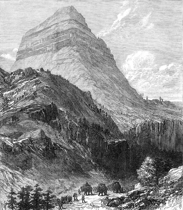 Framed Print : The British Expedition to Abyssinia: the Amba Alaejieh, near Lake Ashangi, 1868. Creator: Unknown Framed Print : The British Expedition to Abyssinia: the Amba Alaejieh, near Lake Ashangi, 1868. Creator: Unknown