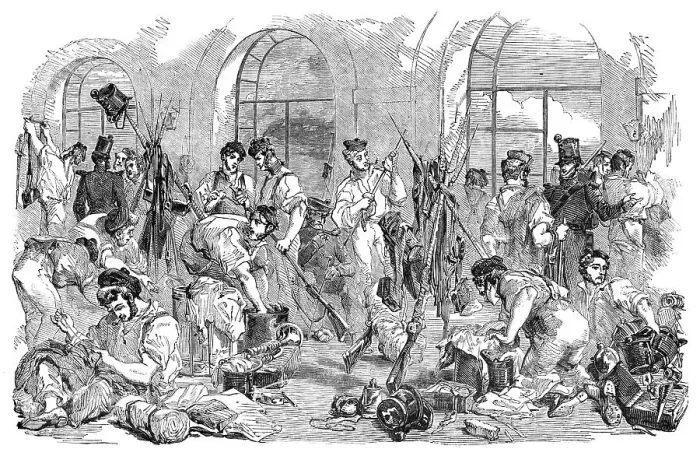 Framed Print : British Infantry in Barracks, at Gallipoli, 1854. Creator: Unknown Framed Print : British Infantry in Barracks, at Gallipoli, 1854. Creator: Unknown