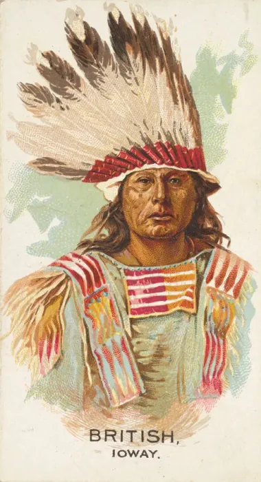 Framed Print : British, Ioway, from the American Indian Chiefs series (N2) for Allen & Framed Print : British, Ioway, from the American Indian Chiefs series (N2) for Allen &