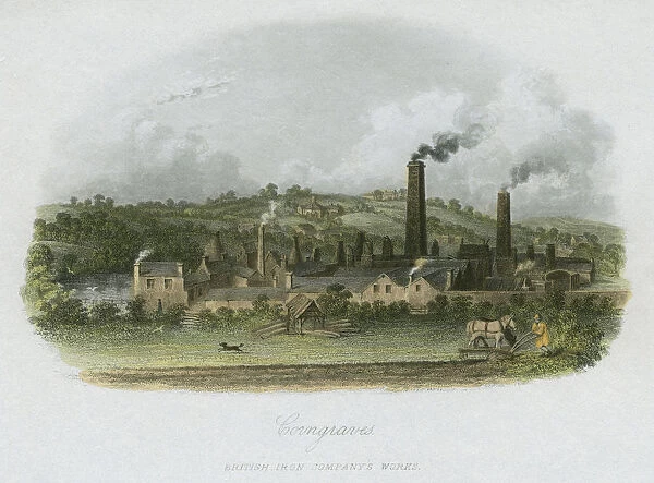 British Iron Companys Works at Corngraves, near Halesowen, West Midlands, c1835