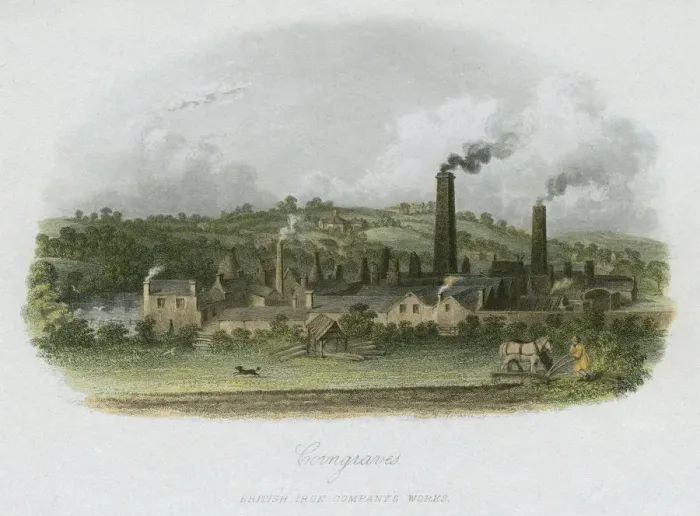 Framed Print : British Iron Companys Works at Corngraves, near Halesowen, West Midlands, c1835 Framed Print : British Iron Companys Works at Corngraves, near Halesowen, West Midlands, c1835