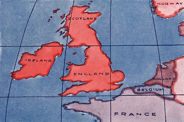 The British Isles and Northern Europe at Noon in spring or Autumn, 1935