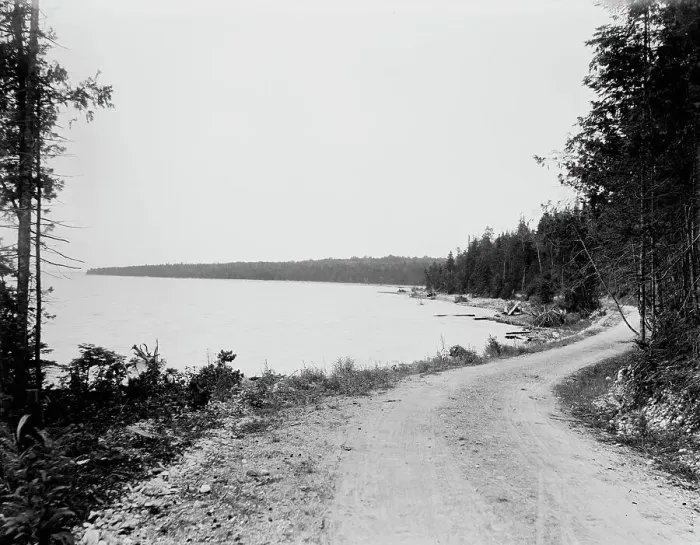 Framed Print : British Landing, Mackinac Island, between 1880 and 1899. Creator: Unknown Framed Print : British Landing, Mackinac Island, between 1880 and 1899. Creator: Unknown