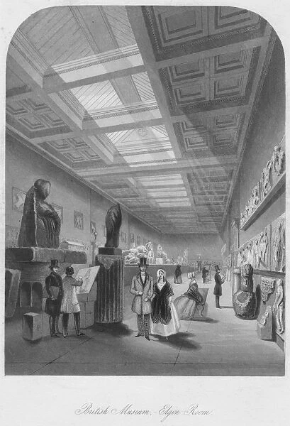 British Museum, - Elgin Room, c1841. Artists: Henry Melville, Edward Radclyffe, William Radclyffe