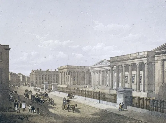 Framed Print : British Museum, Holborn, London, 1852. Artist: William Simpson Framed Print : British Museum, Holborn, London, 1852. Artist: William Simpson