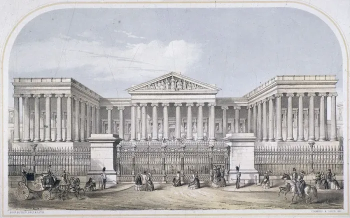 Framed Print : British Museum, Holborn, London, 1853. Artist: Augustus Butler Framed Print : British Museum, Holborn, London, 1853. Artist: Augustus Butler