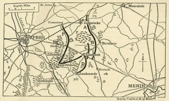 Framed Print : British positions before the First Battle of Ypres, First World War, 1914, (c1920) Framed Print : British positions before the First Battle of Ypres, First World War, 1914, (c1920)