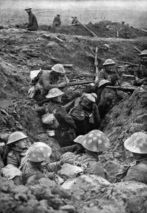 Framed Print : The British Push Into Flanders; Along the road from Ypres to Menin... 1917. Creator: Unknown Framed Print : The British Push Into Flanders; Along the road from Ypres to Menin... 1917. Creator: Unknown
