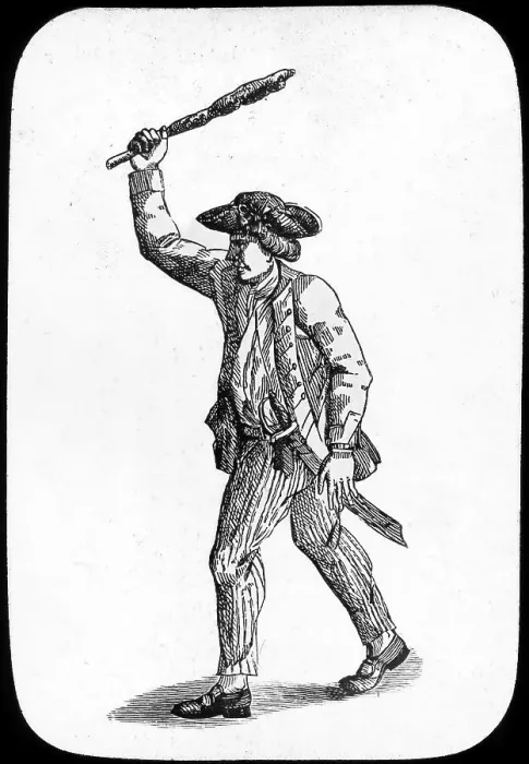 Framed Print : British sailor wielding a club, 1779. Artist: Newton & Co Framed Print : British sailor wielding a club, 1779. Artist: Newton & Co