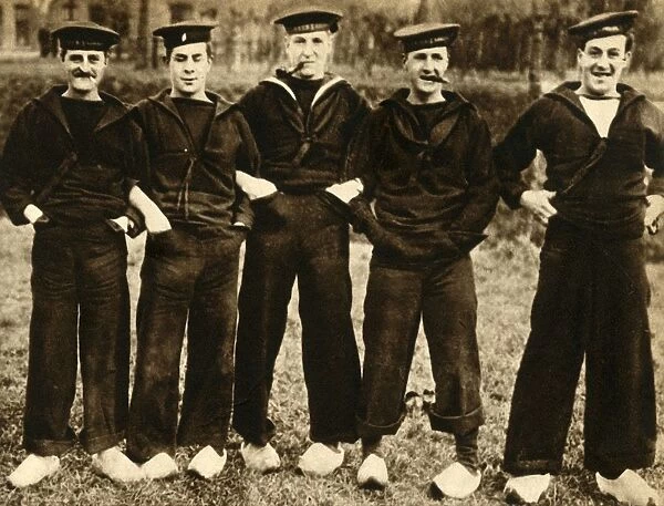 British sailors wearing Dutch clogs, First World War, 1914-1918, (1933). Creator: Unknown