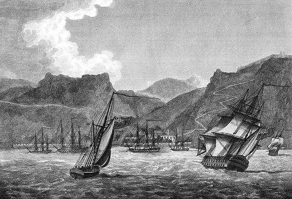 British shipping off St Helena, 1817