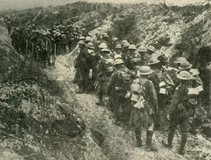 Framed Print : British soldiers at the front, First World War, 1914-1918, (c1920). Creator: Unknown Framed Print : British soldiers at the front, First World War, 1914-1918, (c1920). Creator: Unknown
