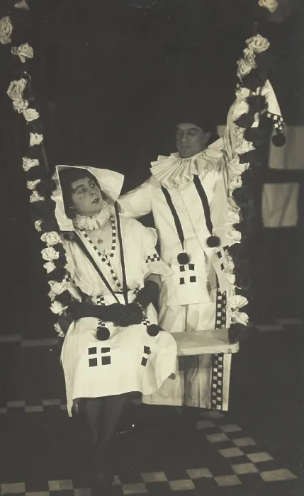 Framed Print : Two British soldiers performing as clowns for 'The Timbertown Follies...(between 1910 and 1919?). Creator: Unknown Framed Print : Two British soldiers performing as clowns for 'The Timbertown Follies...(between 1910 and 1919?). Creator: Unknown