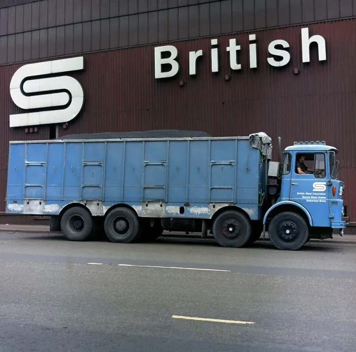 Framed Print : British Steel lorry at a Sheffield foundry, South Yorkshire, 1972 Framed Print : British Steel lorry at a Sheffield foundry, South Yorkshire, 1972