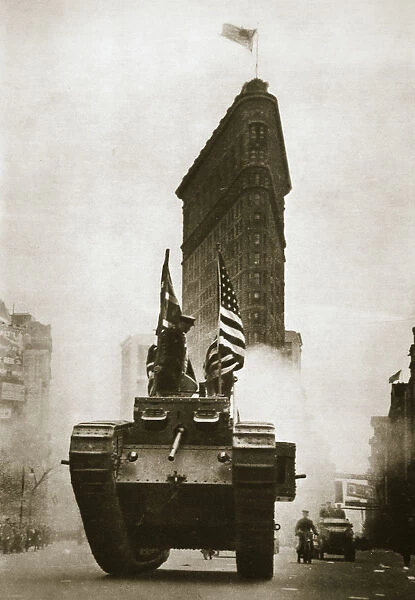 British tank Britannia on Fifth Avenue, New York City, USA, c1917-c1918. Artist