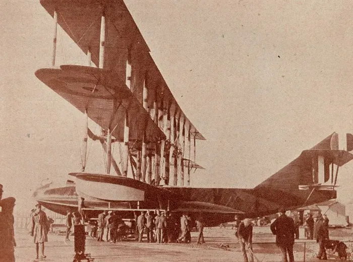 Framed Print : A British triplane flying boat, c1918 (1919). Artist: RAF photographer Framed Print : A British triplane flying boat, c1918 (1919). Artist: RAF photographer
