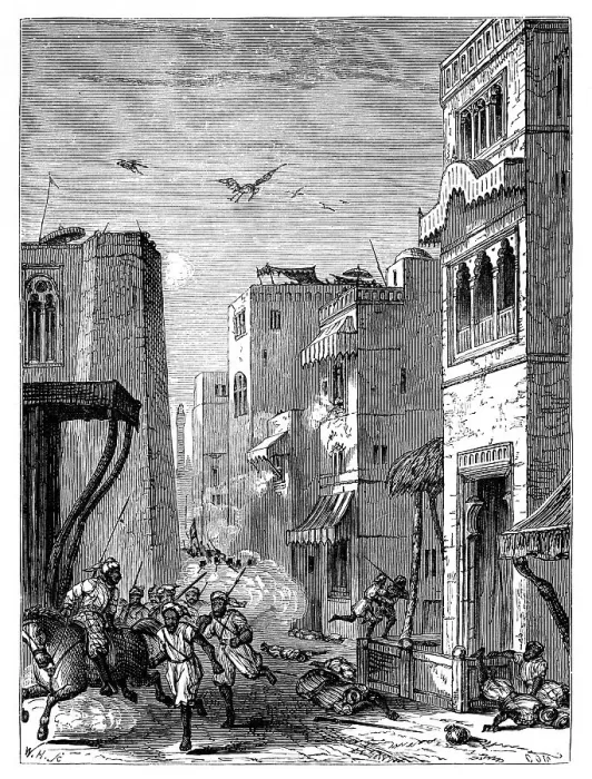 Framed Print : The British Troops Entering Multan, 19th century Framed Print : The British Troops Entering Multan, 19th century