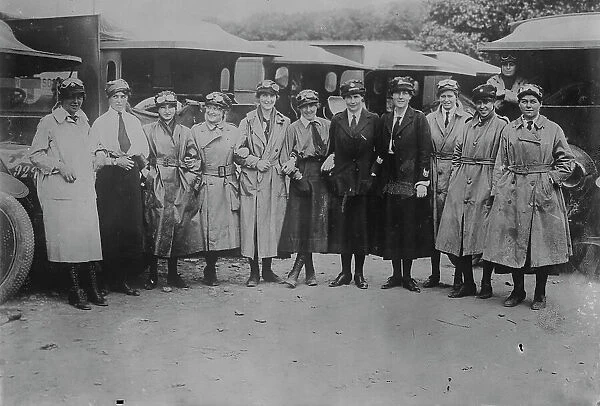 British Voluntary Aid ambulance drivers at front, 27 Jun 1917. Creator: Bain News Service