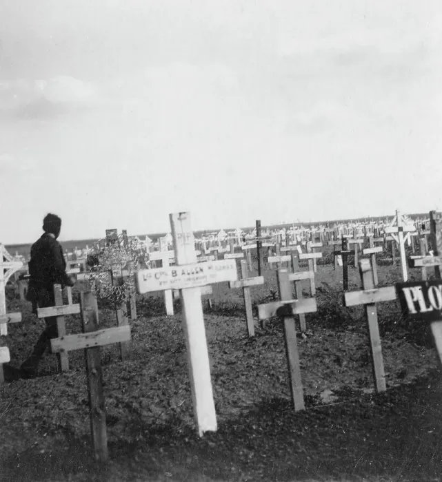 Framed Print : British war cemetery, Gouzeaucourt, France, World War I, c1917-c1918. Artist: Nightingale & Co Framed Print : British war cemetery, Gouzeaucourt, France, World War I, c1917-c1918. Artist: Nightingale & Co
