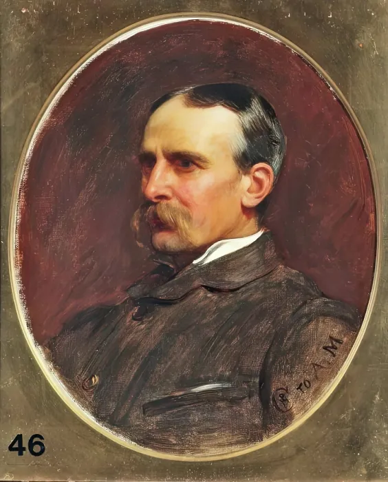 Framed Print : Briton Riviere, RA, 1881. Creator: Philip Hermogenes Calderon Framed Print : Briton Riviere, RA, 1881. Creator: Philip Hermogenes Calderon