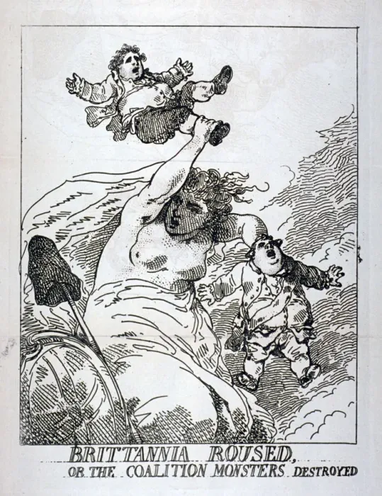 Framed Print : Brittannia roused or the Coalition Monsters Destroyed, 1784 Framed Print : Brittannia roused or the Coalition Monsters Destroyed, 1784