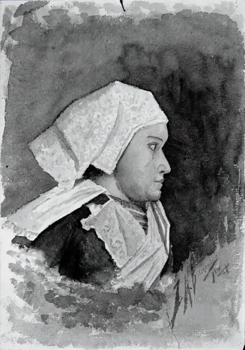 Framed Print : Brittany Peasant Woman, 1884. Creator: Louis Michel Eilshemius Framed Print : Brittany Peasant Woman, 1884. Creator: Louis Michel Eilshemius