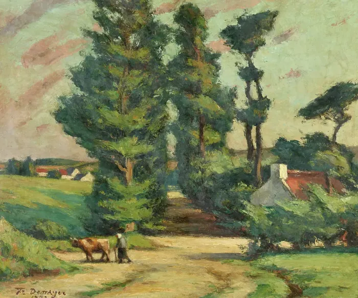Framed Print : Britton Landscape, 1932. Creator: Flelix Denayer Framed Print : Britton Landscape, 1932. Creator: Flelix Denayer