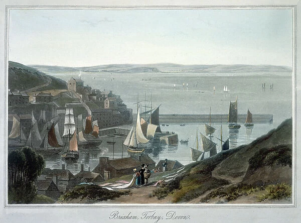 Brixham, Torbay, Devon, 1825. Artist: William Daniell