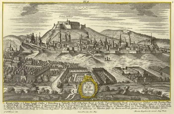 Framed Print : Brno, c1740. Creator: Johann Georg Ringlin
