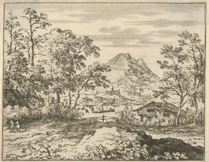 Framed Print : The Broad River, 17th century. Creator: Allart van Everdingen Framed Print : The Broad River, 17th century. Creator: Allart van Everdingen