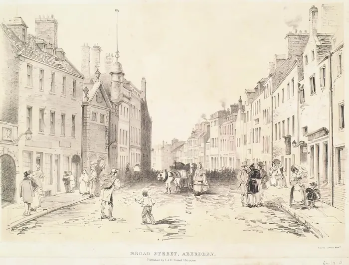 Framed Print : Broad Street, Aberdeen, c1840s. Creator: Unknown Framed Print : Broad Street, Aberdeen, c1840s. Creator: Unknown