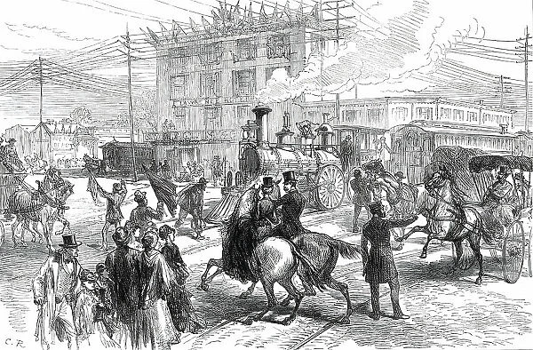 Broad-Street, Philadelphia, from a sketch by one of our special artists, 1876. Creator: C.R