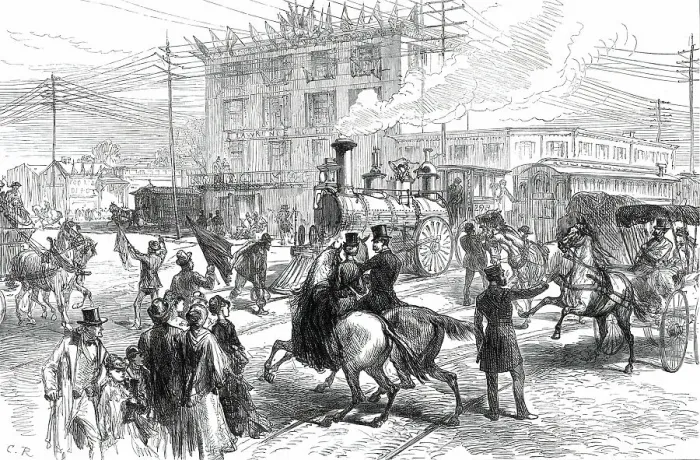 Framed Print : Broad-Street, Philadelphia, from a sketch by one of our special artists, 1876. Creator: C.R Framed Print : Broad-Street, Philadelphia, from a sketch by one of our special artists, 1876. Creator: C.R