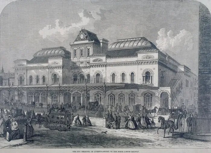 Framed Print : Broad Street Station, Liverpool Street, London, 1865 Framed Print : Broad Street Station, Liverpool Street, London, 1865