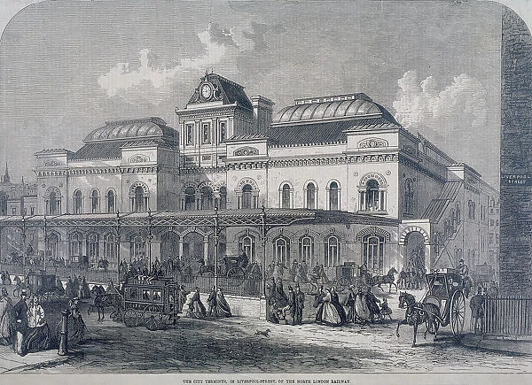 Broad Street Station, Liverpool Street, London, 1865