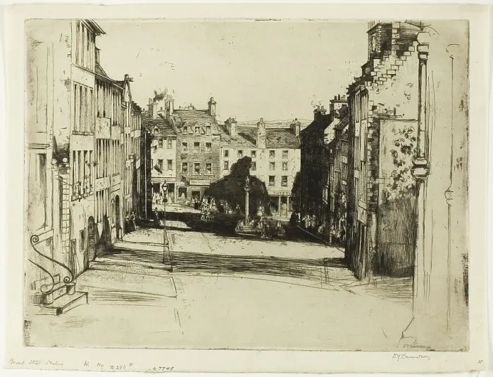 Framed Print : Broad Street, Stirling, 1899. Creator: David Young Cameron Framed Print : Broad Street, Stirling, 1899. Creator: David Young Cameron