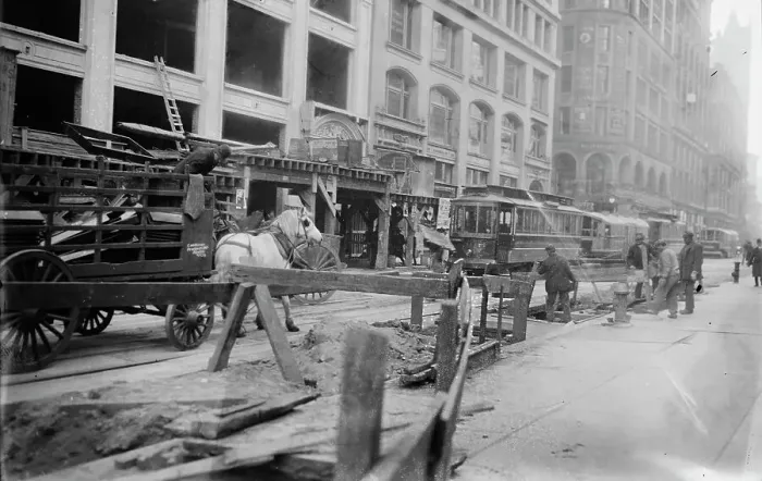 Framed Print : Broadway, between c1915 and c1920. Creator: Bain News Service Framed Print : Broadway, between c1915 and c1920. Creator: Bain News Service